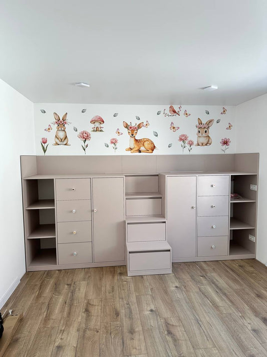 Floral Bunny Wall Decals