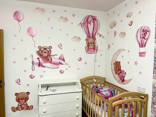 Bears Wall Decals 18.20 (Pink)