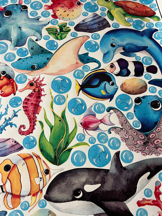 Ocean Wall Decals 15.2