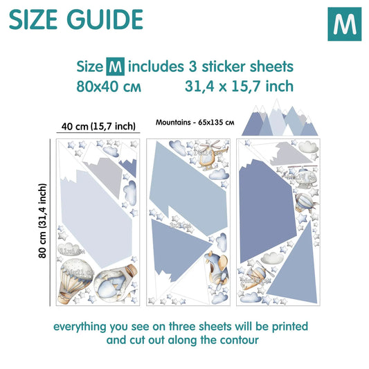 Mountains Wall Decals 7.0