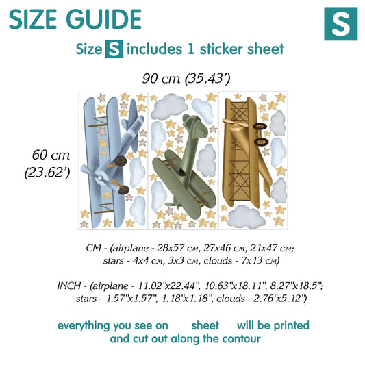 Airplane Wall Decals 6.12