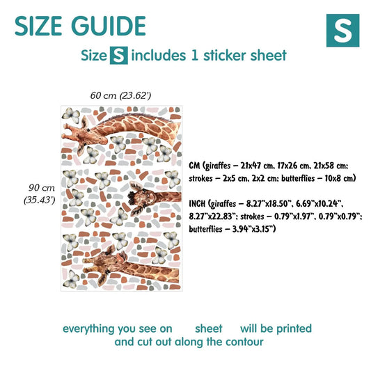 Giraffe Family Wall Decals 1.2