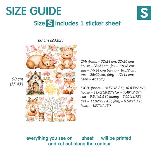 Woodland Animal Wall Decals 5.65