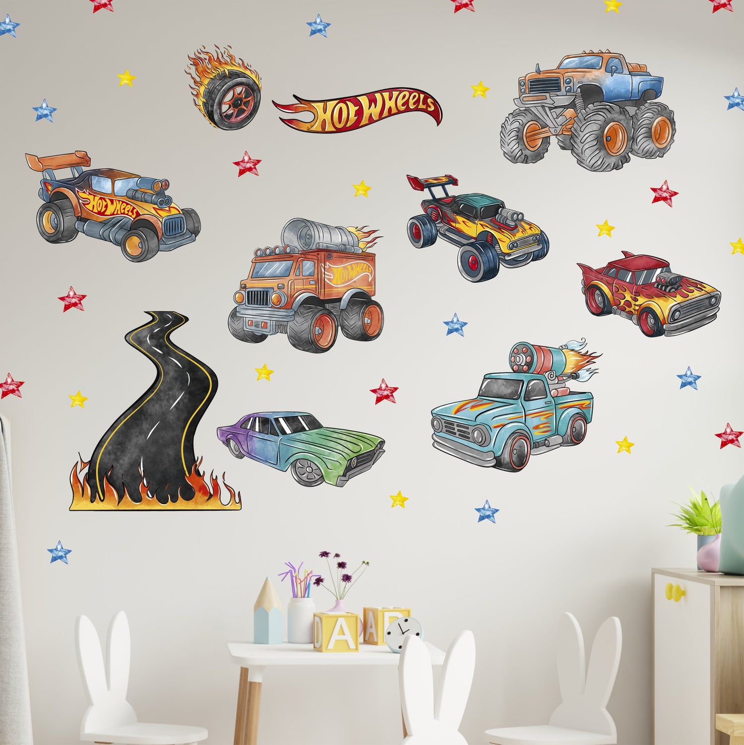 cars airplanes wall decal