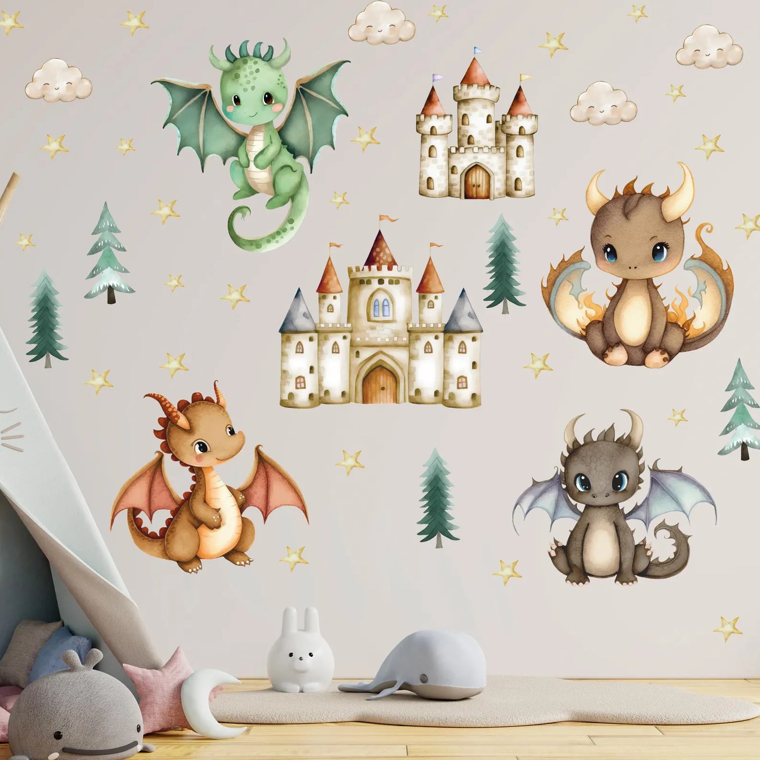Dragons wall decal