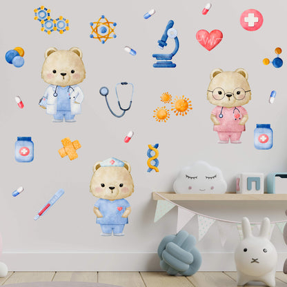 Doctor Bear Wall Decals