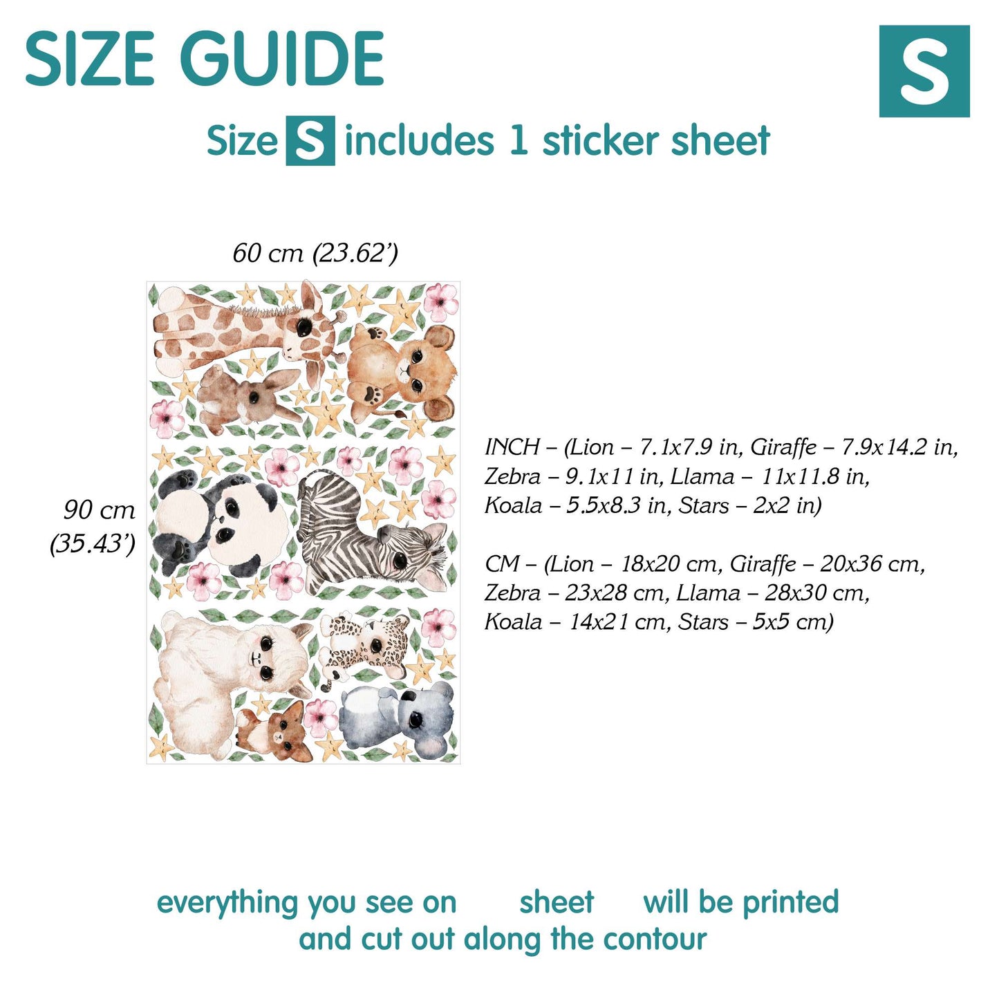 Animals Wall Decals 21.76