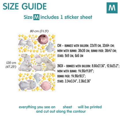 Bunnies Wall decals 11.0