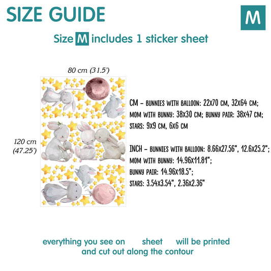 Bunnies Wall decals 11.0