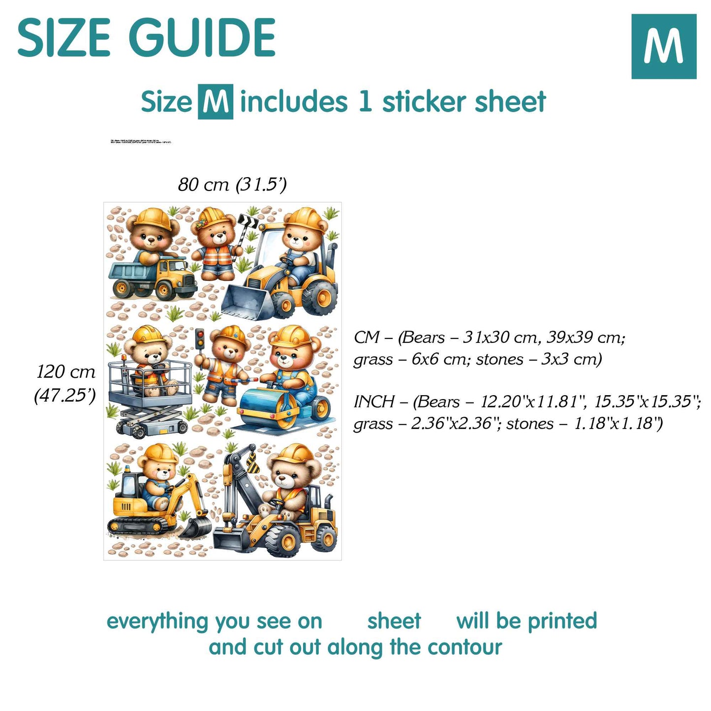 Bears builders Wall decals