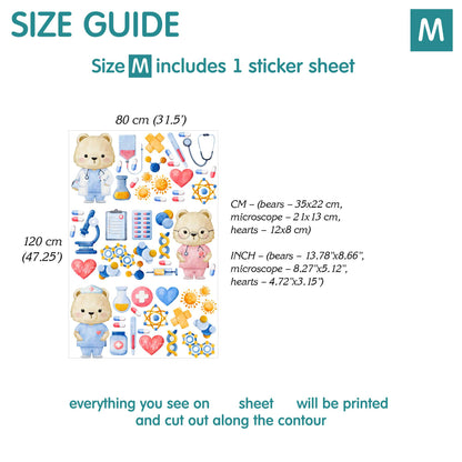 Doctor Bear Wall Decals