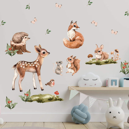 Woodland Animal Wall Decals 6.0