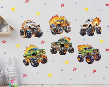 Monster Truck Wall Decals