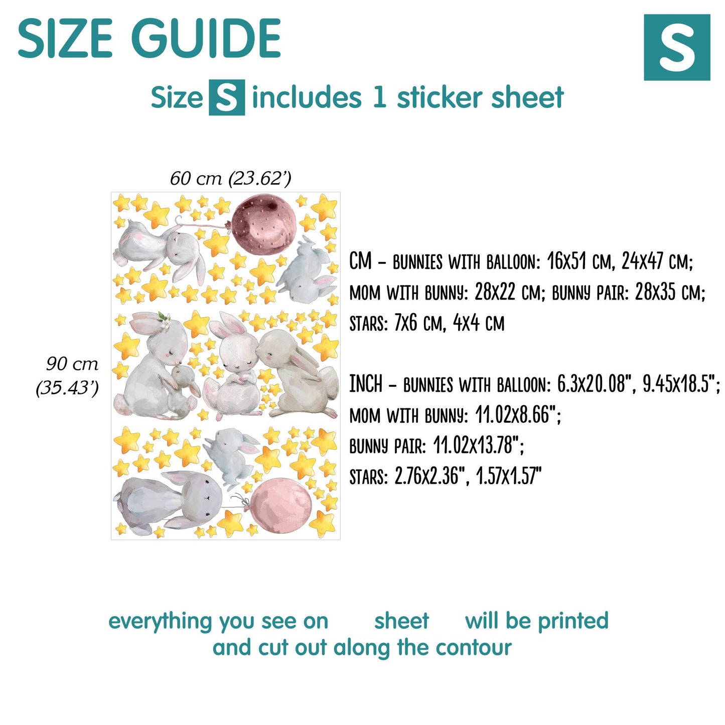 Bunnies Wall decals 11.0