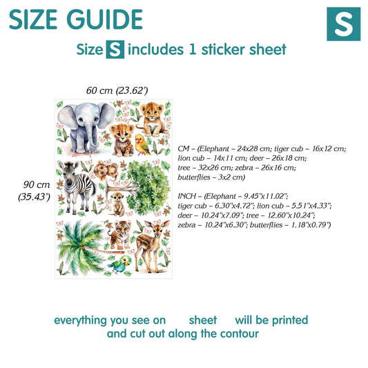 Savanna animals Wall Decals 4.0