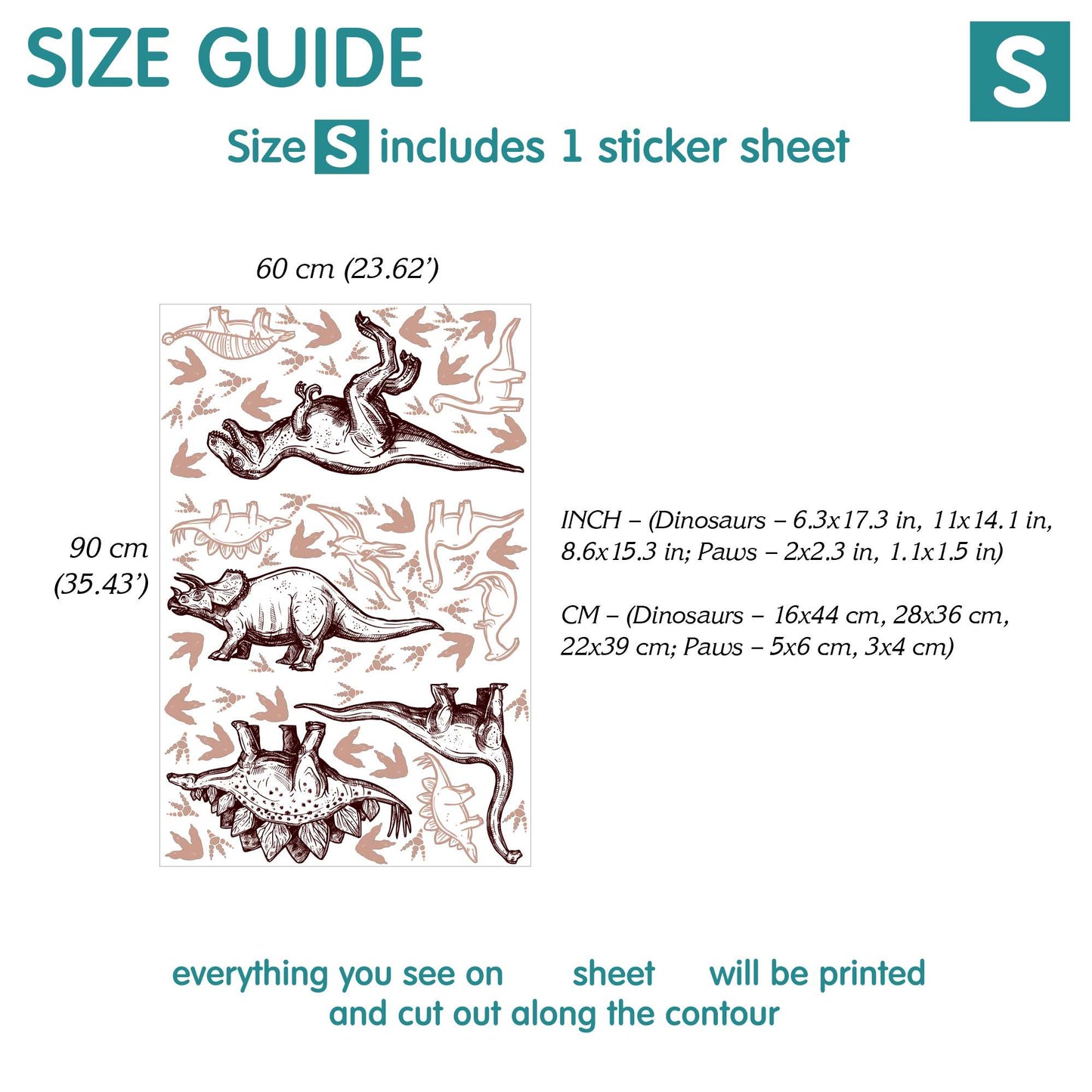 Dino Wall Decals 16.0