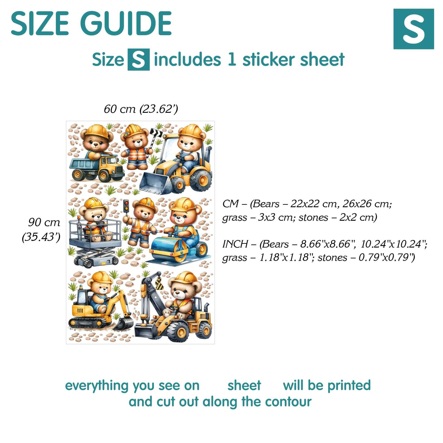 Bears builders Wall decals