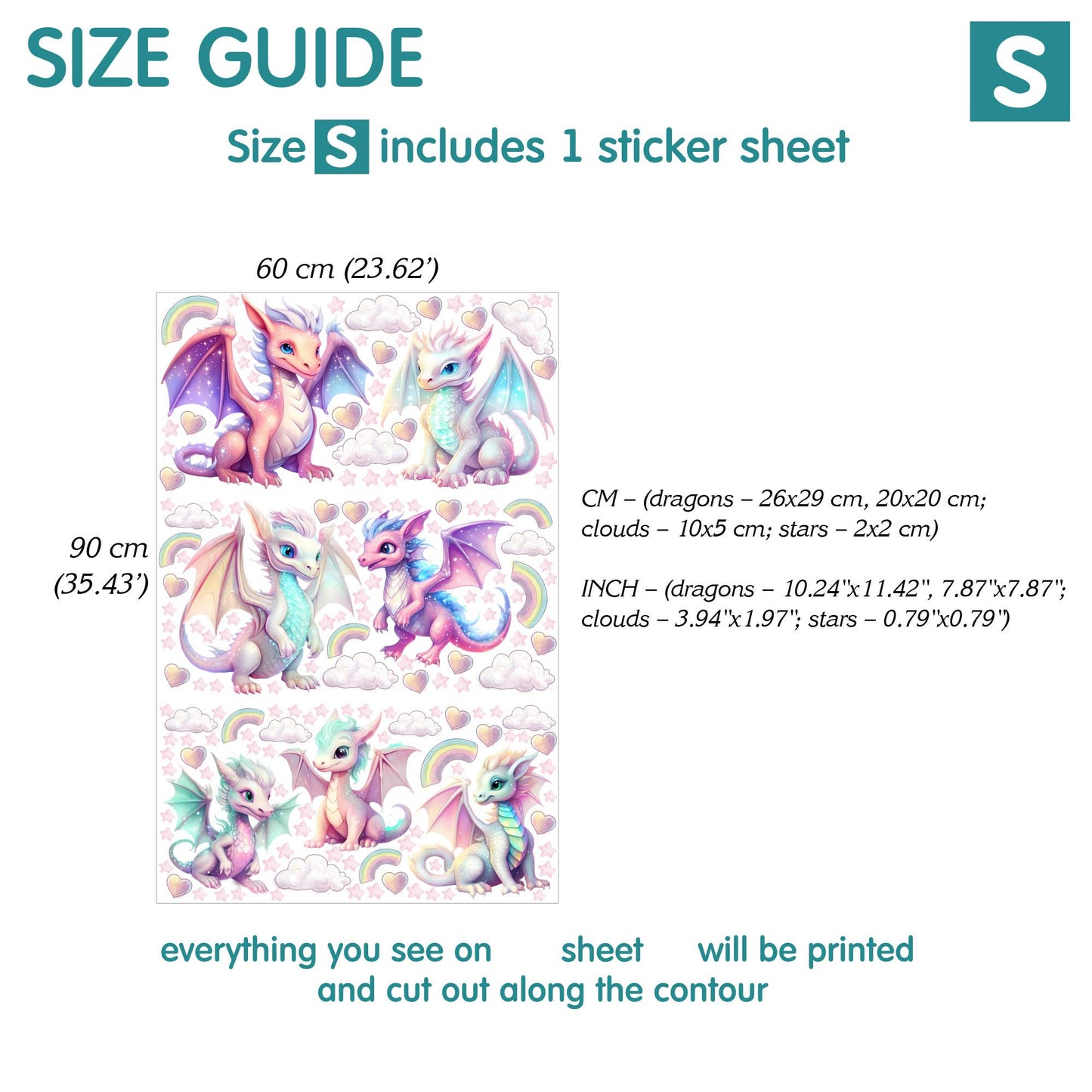 Dragons Wall Decals 2.20