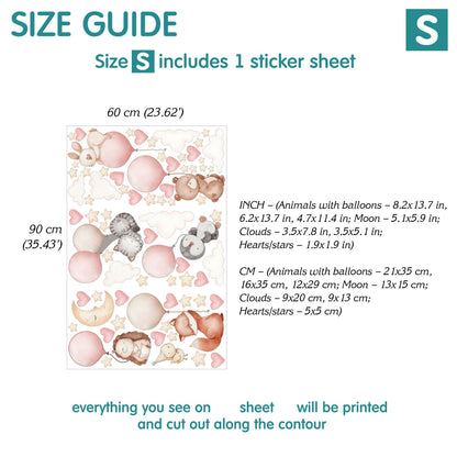 Flying animals Wall Decals 3.0 (Blue)