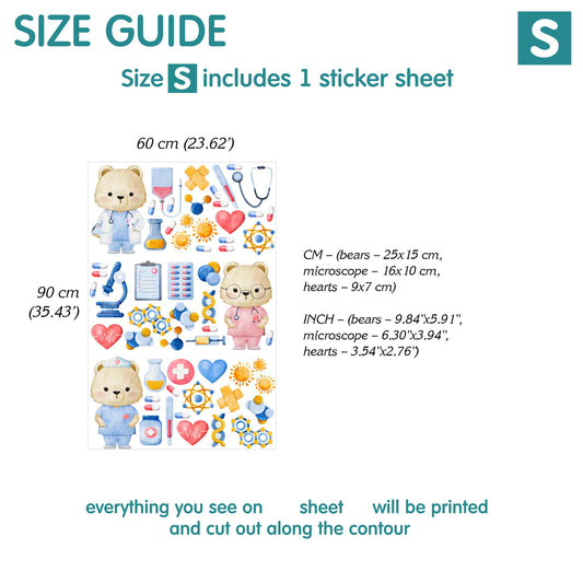 Doctor Bear Wall Decals