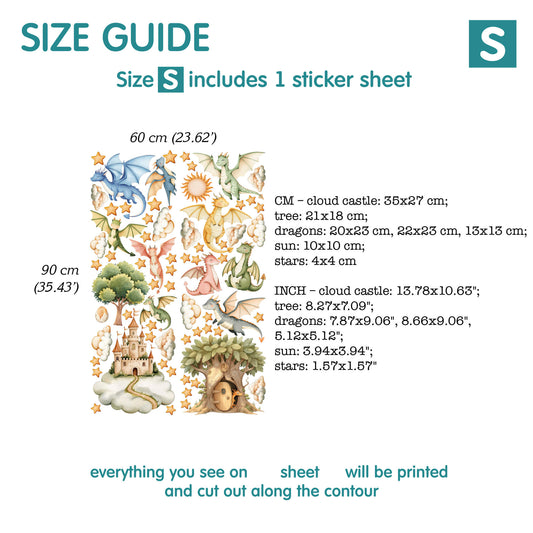 Dragons Wall decals 44.3