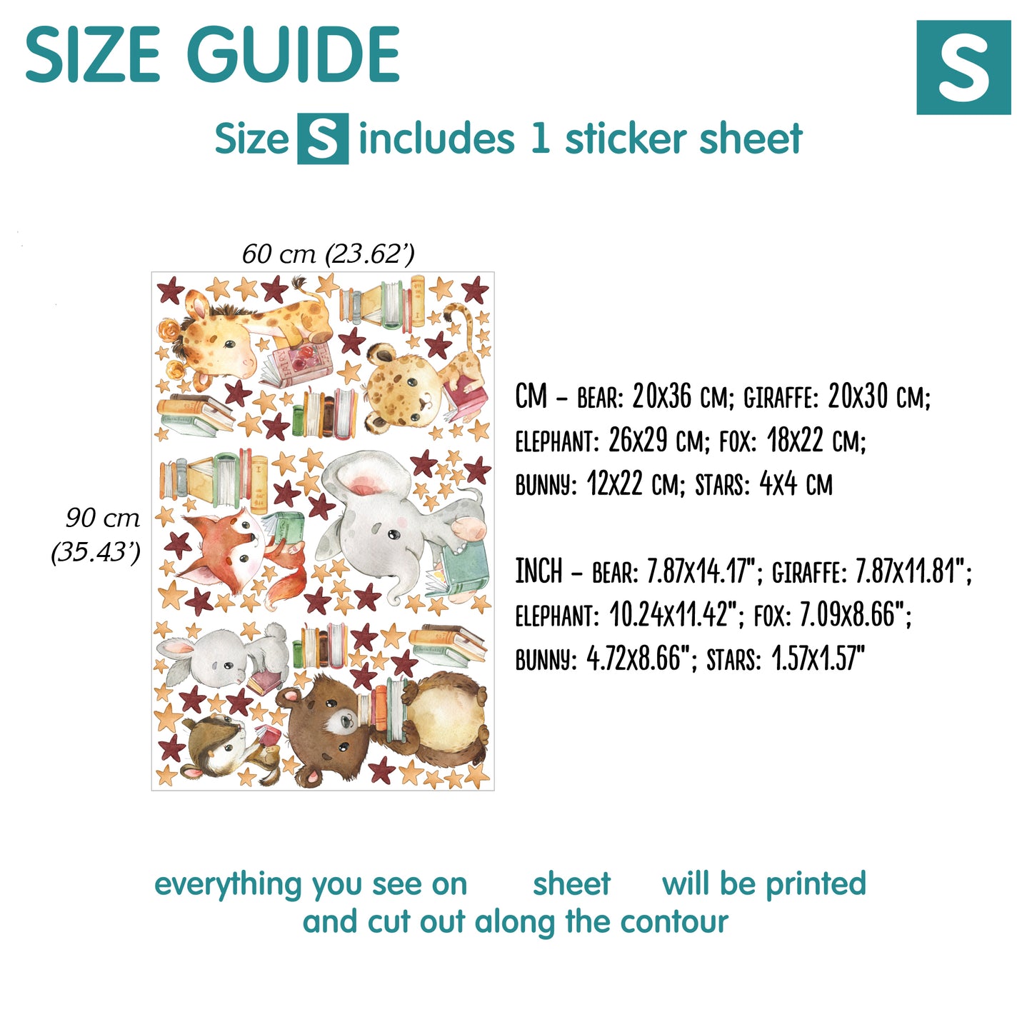 Reading Animals Wall Decals