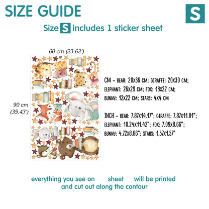 Reading Animals Wall Decals