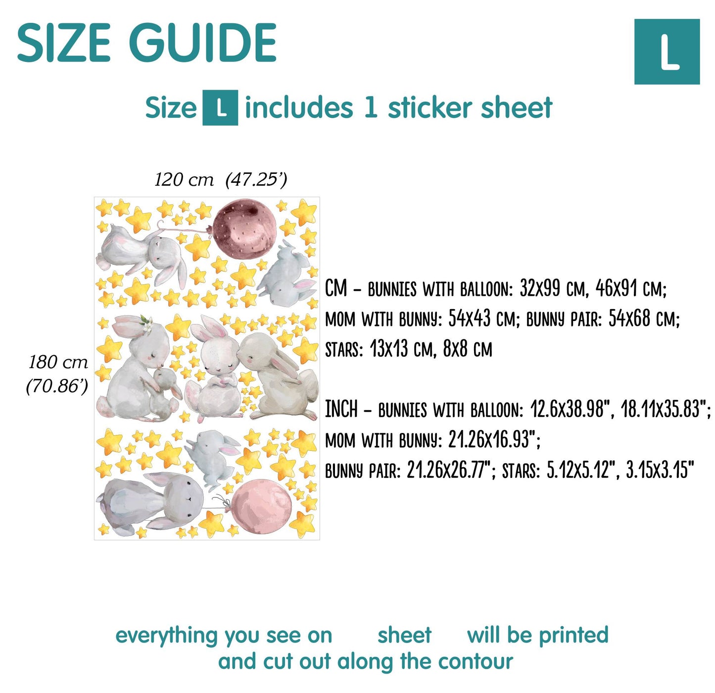 Bunnies Wall decals 11.0