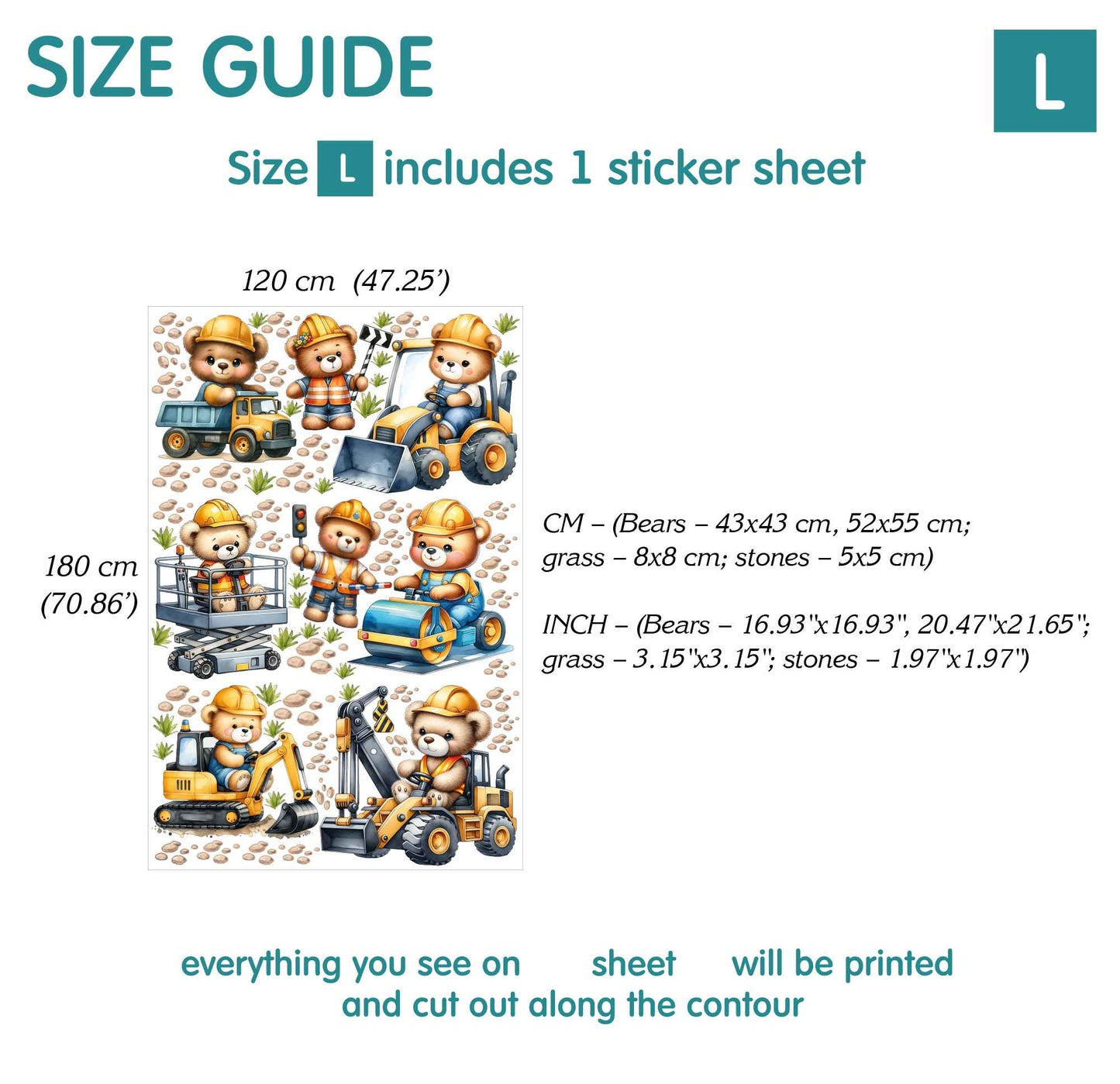 Bears builders Wall decals