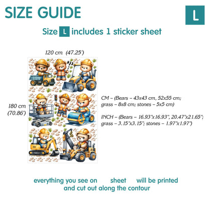 Bears builders Wall decals