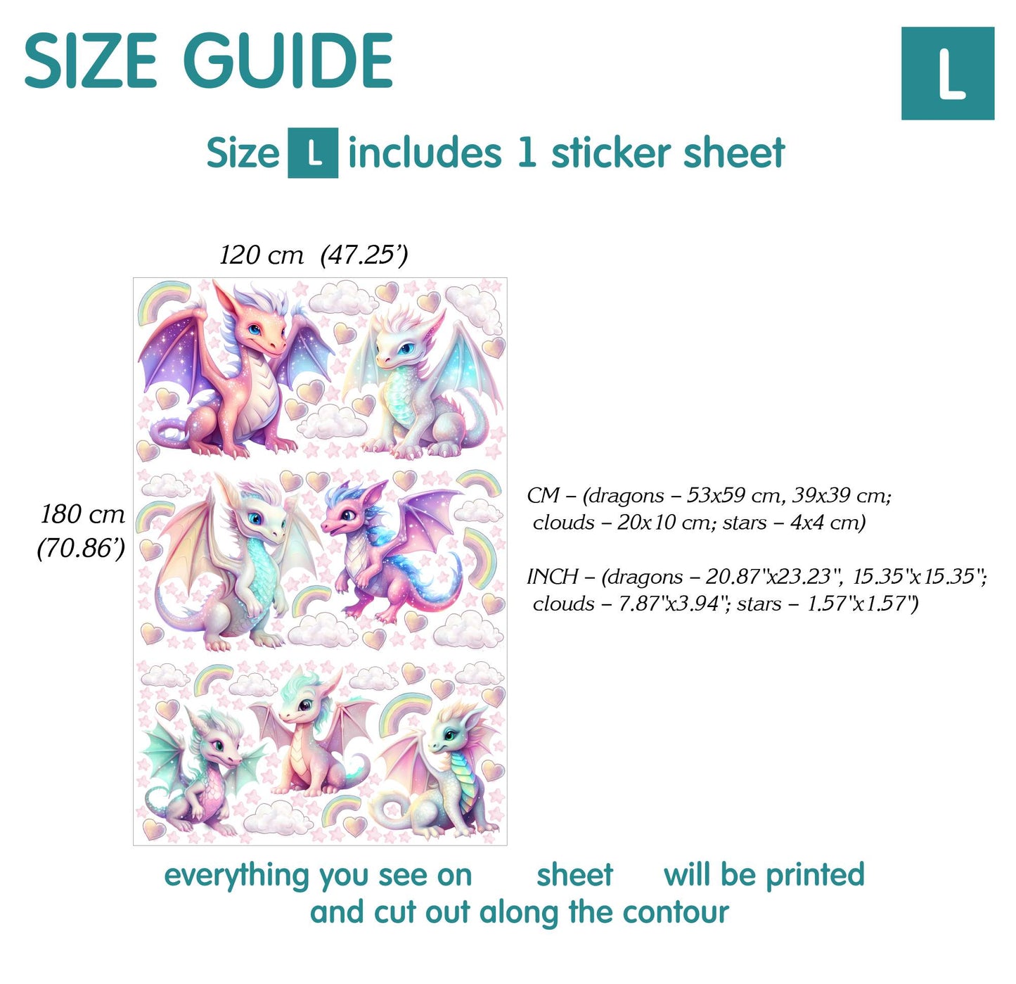 Dragons Wall Decals 2.20