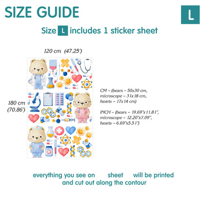 Doctor Bear Wall Decals