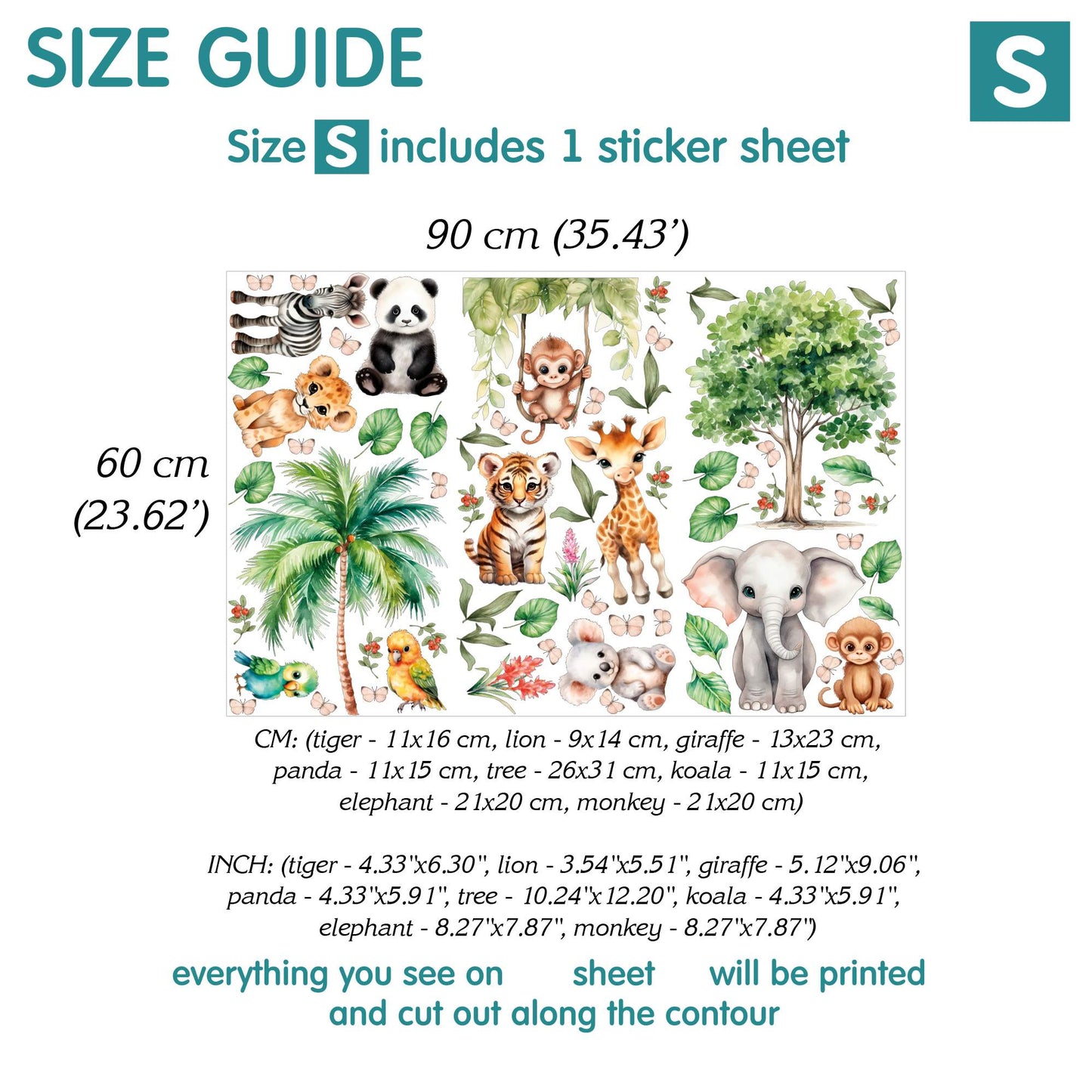 Savanna animals Wall Decals 3.0