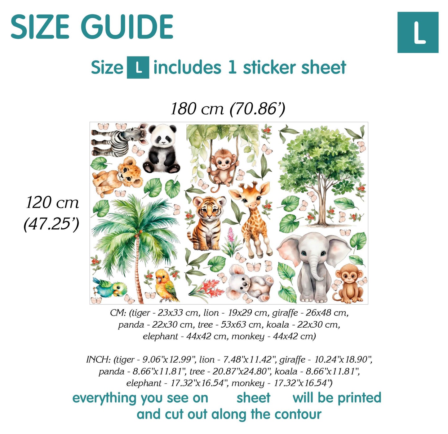 Savanna animals Wall Decals 3.0