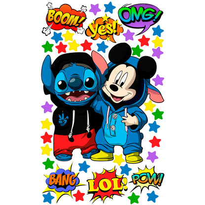 Stitch and Mickey Mousel wall Decals