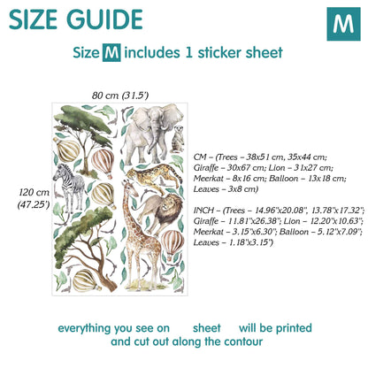 Africa Wall Decals 14.4