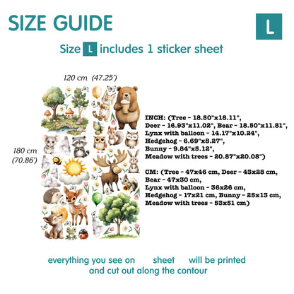 Woodland Animal Wall decals (35.11)