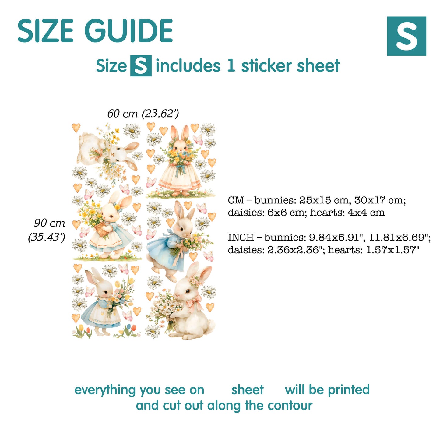 Bunnies Wall Decals 55.61