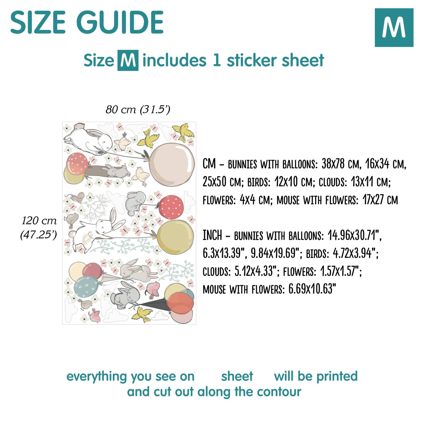 Bunnies Wall Decals 11.0