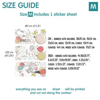 Bunnies Wall Decals 11.0