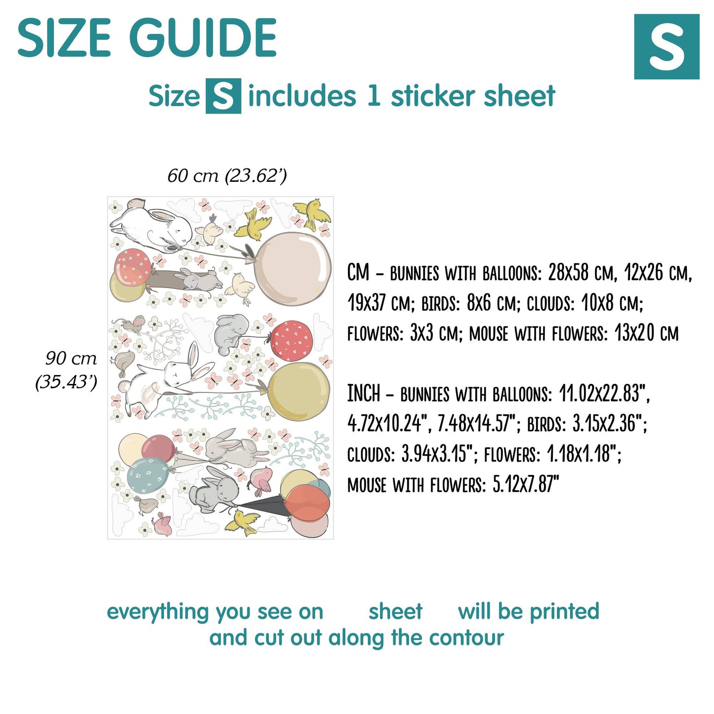 Bunnies Wall Decals 11.0