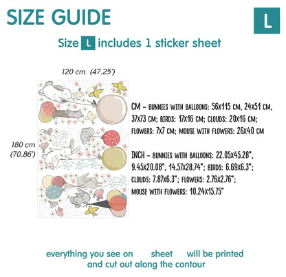 Bunnies Wall Decals 11.0