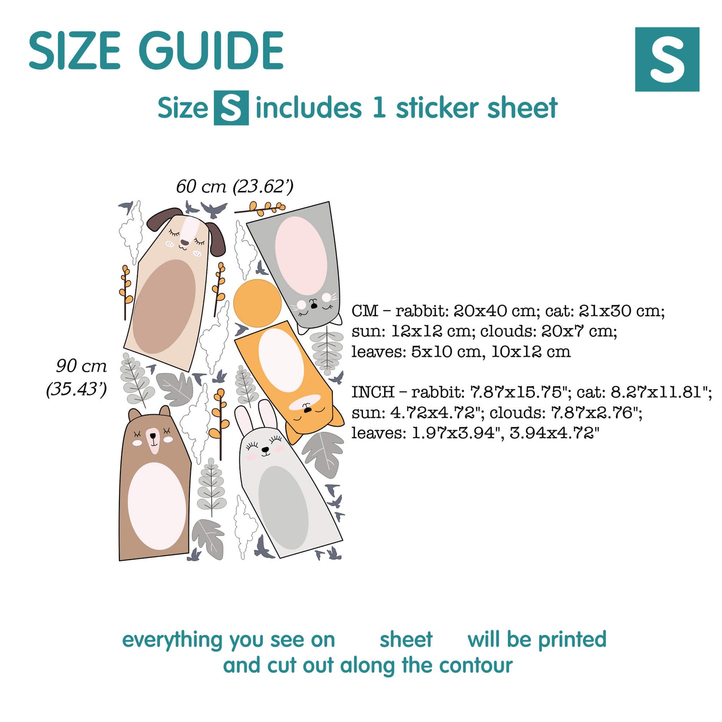 Animals Wall decals 9.6