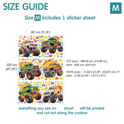 Monster Truck Wall Decals