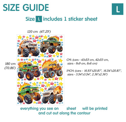 Monster Truck Wall Decals