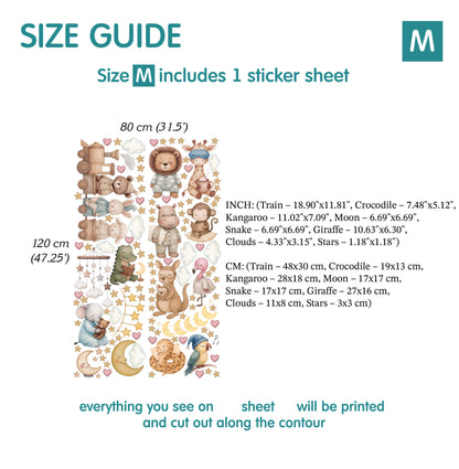 Sleepy Animals Wall decals (13.11)