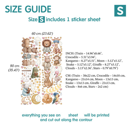 Sleepy Animals Wall decals (13.11)