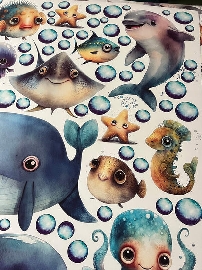 Ocean Wall Decals 15.12