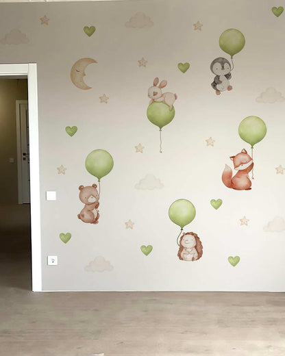 Flying animals Wall Decals 2.0 (Green)