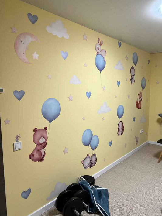 Flying animals Wall Decals 3.0 (Blue)